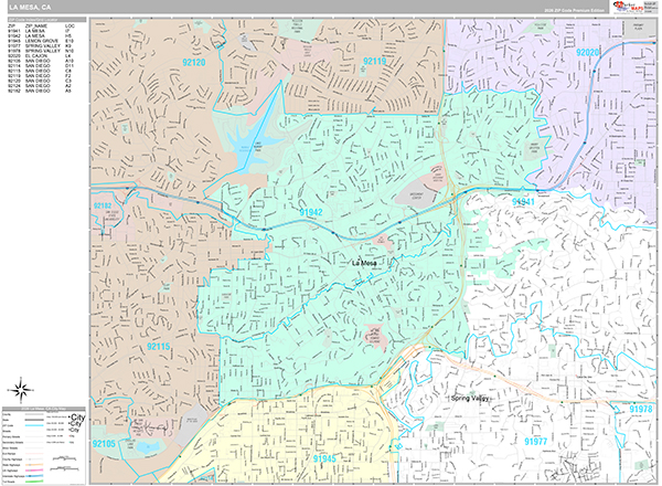La Mesa Map Premium Style